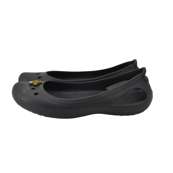 Crocs Womens Sz 8 Alice Work Flats Classic Comfort Black - Picture 1 of 14